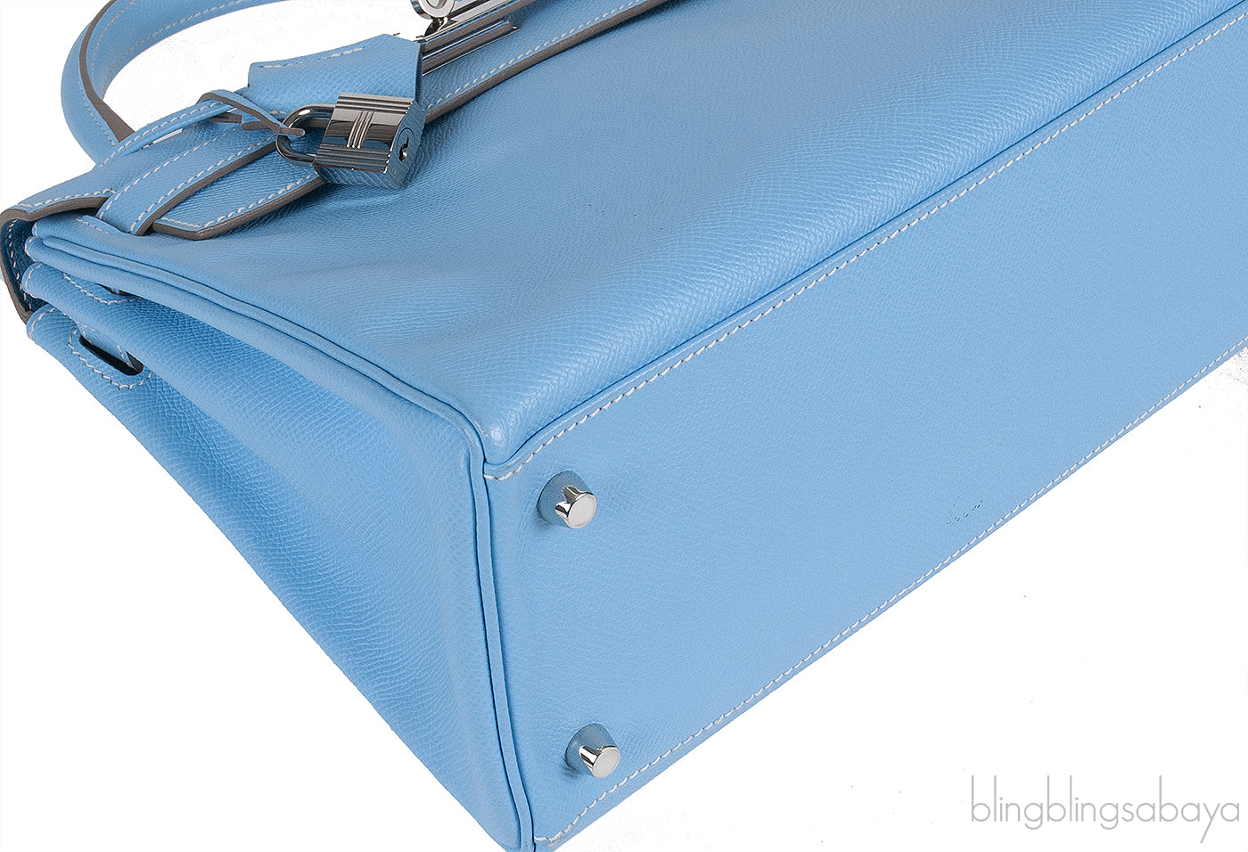 Hermès Kelly 28 Retourne Blue Celeste Mykonos Candy Epsom PHW