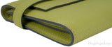 Kelly Long Wallet Chevre Vert Anis