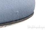 Gucci Blue Grey Satin Daisy 105 Slingback Heels