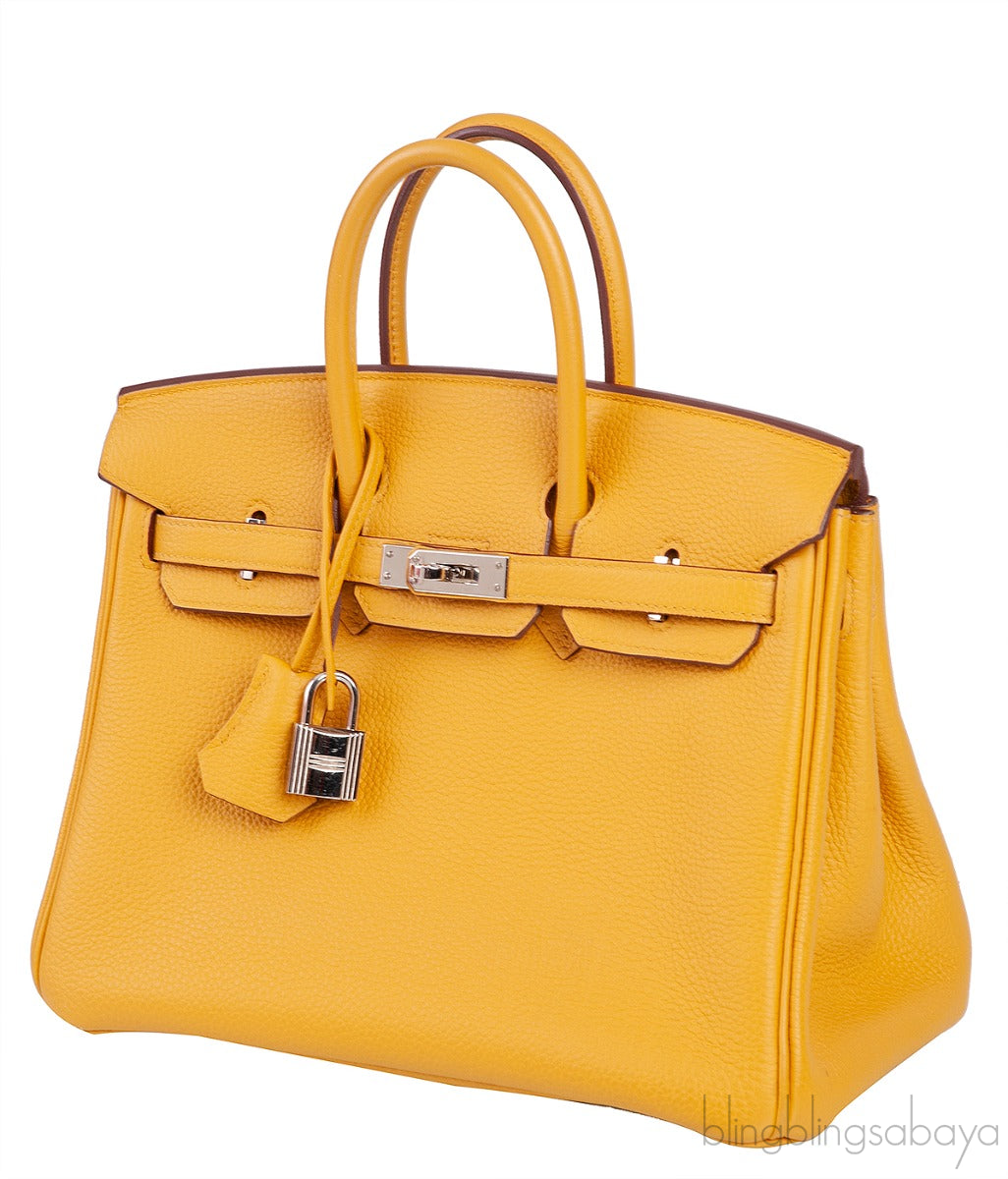Birkin 25 Jaune Ambre Togo PHW