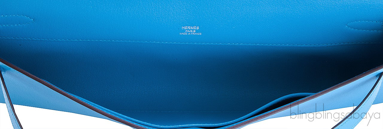Kelly Cut Blue Azteque Clutch