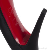 Christian Louboutin Prive Black Satin Peep Toe Pump