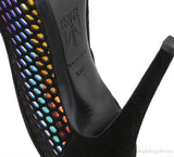 Metallic Gold Perforated Heels