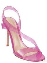 Fuchsia Metropolis PVC Slingback Sandals