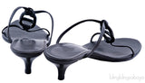 Black \"Kiss\" Sandals