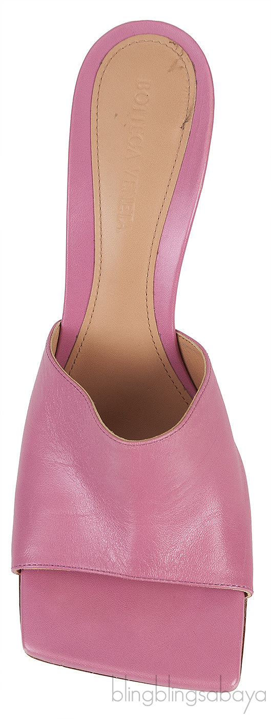 Pink Stretch Leather Sandals