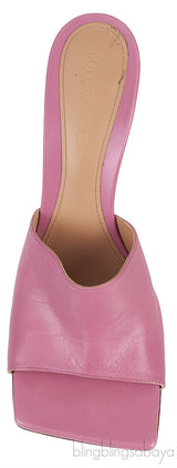 Pink Stretch Leather Sandals