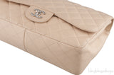 Beige Caviar Jumbo Flap Bag