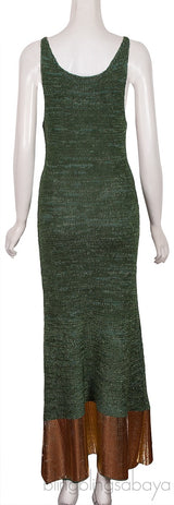 Metallic Paneled Knitted Maxi Dress