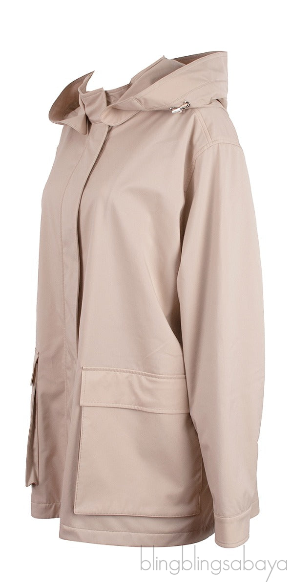 Beige Rain & Winstorm Hooded Jacket