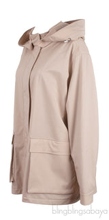 Beige Rain & Winstorm Hooded Jacket