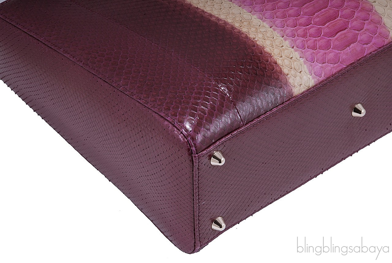 Lady Dior Tricolor Python Ltd. Ed.