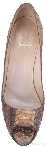 Cosmo 120 Python Peep Toe Pump