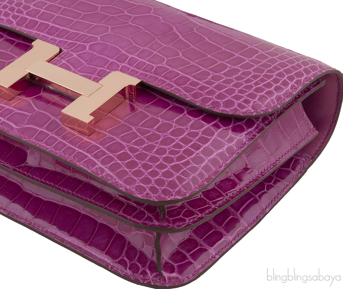 Constance Mini Rose Sheherazade Crocodile