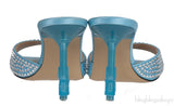 Ocean Blue Crystal Embellished Star Mules