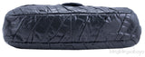 Large Grey Twisted Flap Bag
