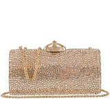 Gold Crystal Embellished Clutch