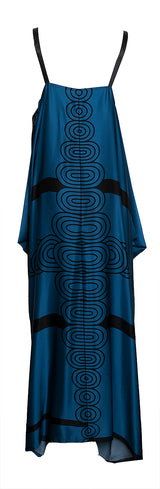Kitty Draped Printed Silk-Satin Maxi Dress