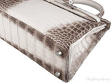 Hermès Kelly 25 Himalaya Niloticus Crocodile PHW