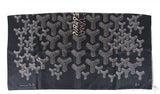 Silk Goyardine Black Scarf