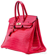 Birkin 35 Red Braise Shiny Croco