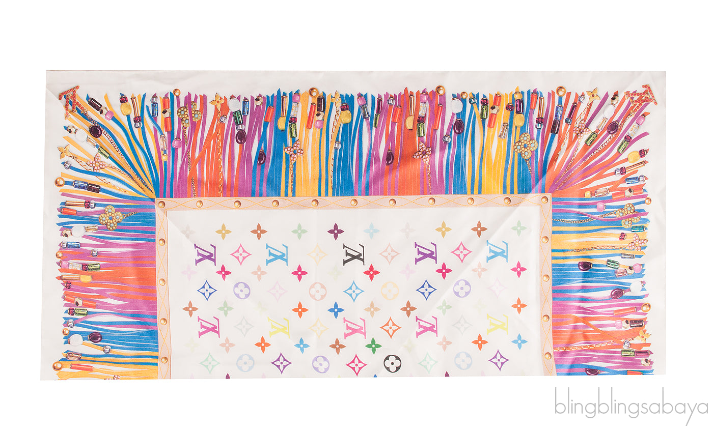 Multi-color Monogram Scarf