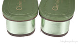 OR Montaigne Metallic Green Heels Slide
