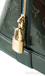 Louis Vuitton Alma Monogram Vernis Dark Green GM
