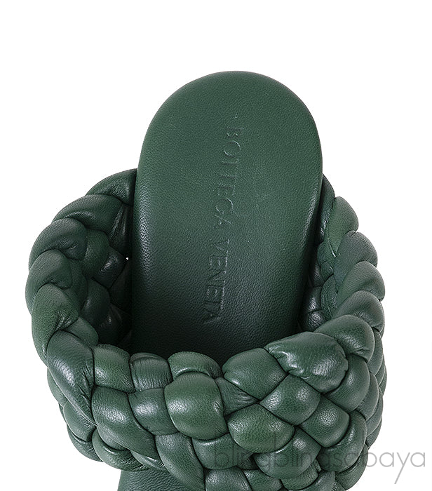 Bottega Veneta Curve Optic Emerald Green Sandals