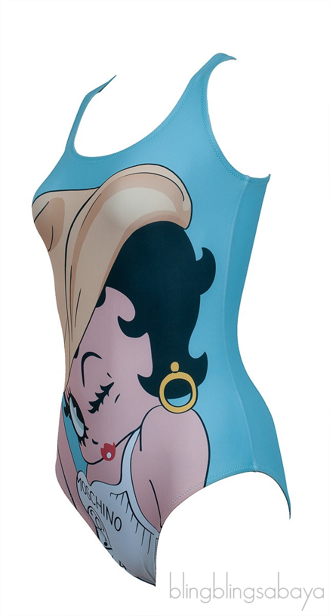 Light Blue Betty Boop Swimsuit