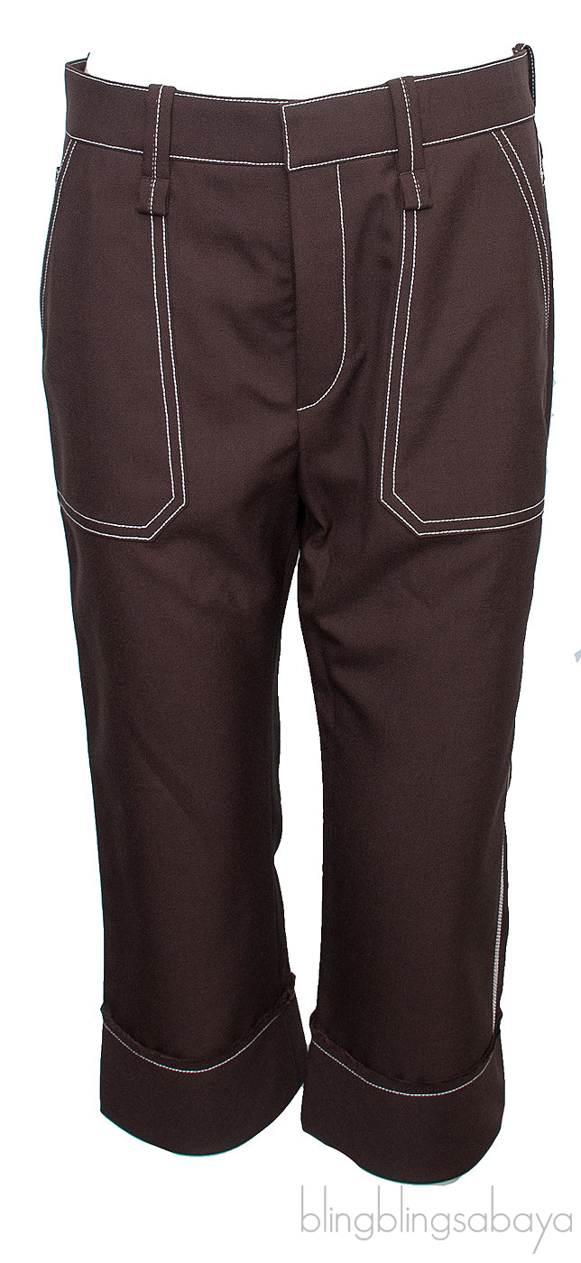 Brown Top & Crop Pants