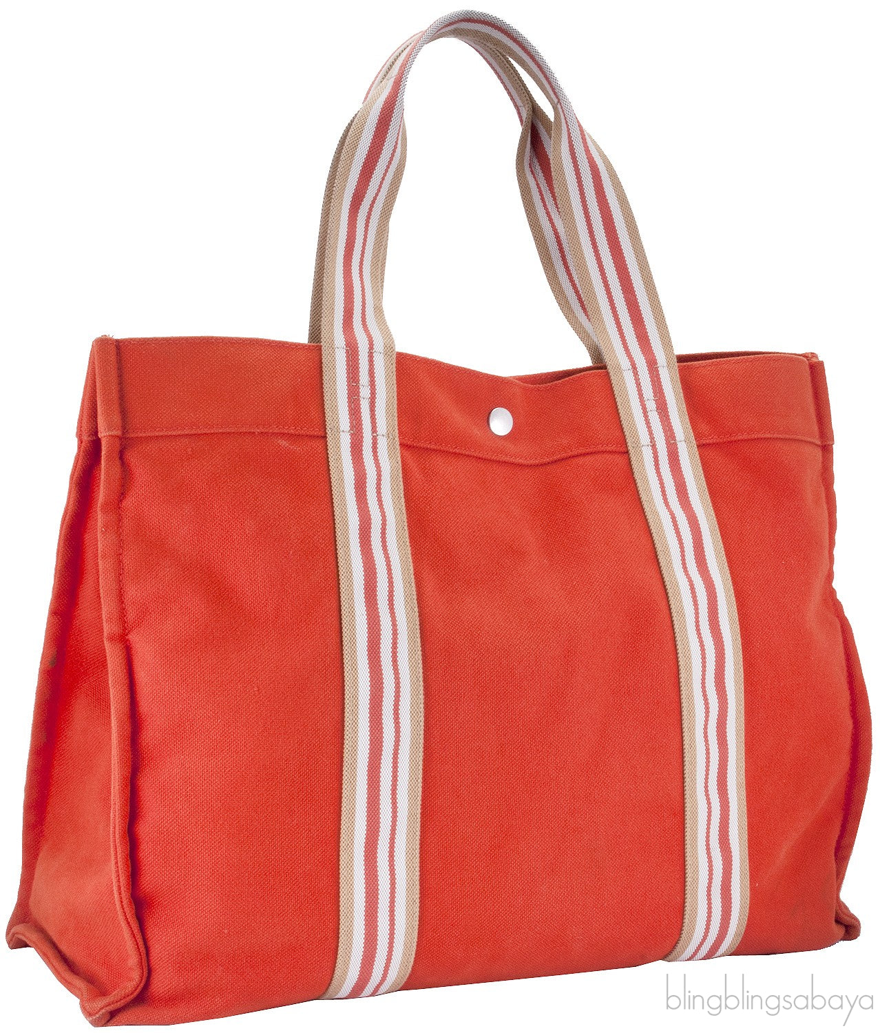 Orange Cotton Canvas Tote