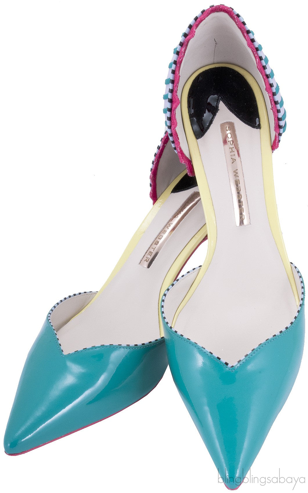 Multicolored Textured Leather Pumps