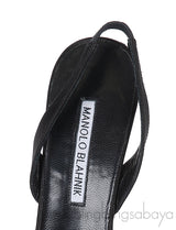 Manolo Blahnik Cassia Black Peep Slingback Pump