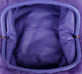Purple Shearling Pouch