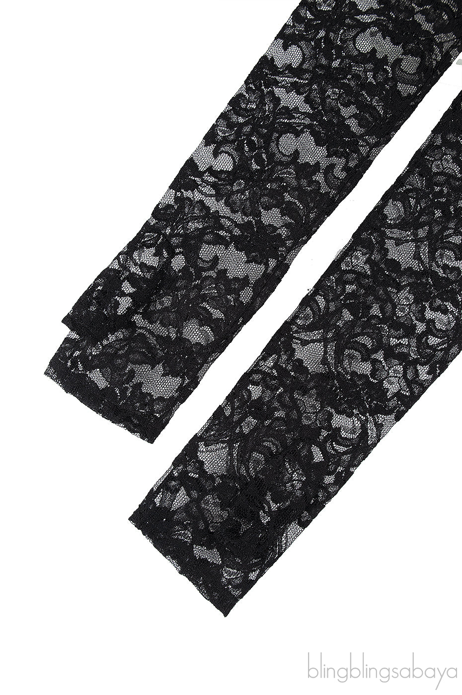Dolce & Gabbana Black Long Lace Fingerless Gloves