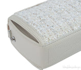 Alexander McQueen Cream Tweed Nano Box Handbag