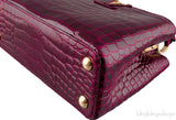 Capucines Crocodile Burgundy BB