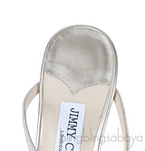 Jimmy Choo Anise 75 Platinum Ice Sandals