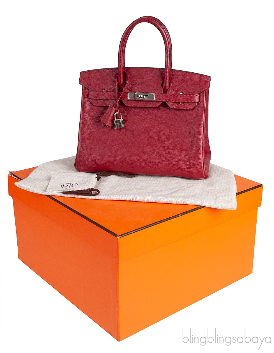Birkin 30 Rubis Epsom PHW