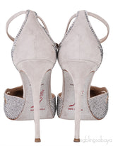 Crystal Emb. Mesh Trimmed Pumps