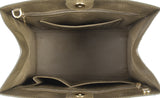 Olive Green Ostrich Top Handle Bag