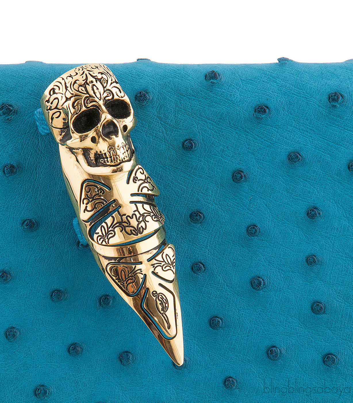 Ostrich Knuckle Ring Clutch