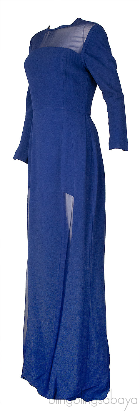Elie Saab Blue Lace Dress