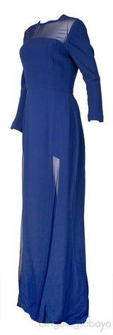Elie Saab Blue Lace Dress