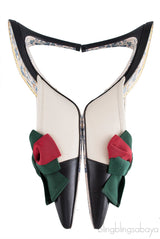 Web Bow Slide Mules