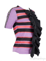 Purple Stripe Cashmere Blend Cardigan