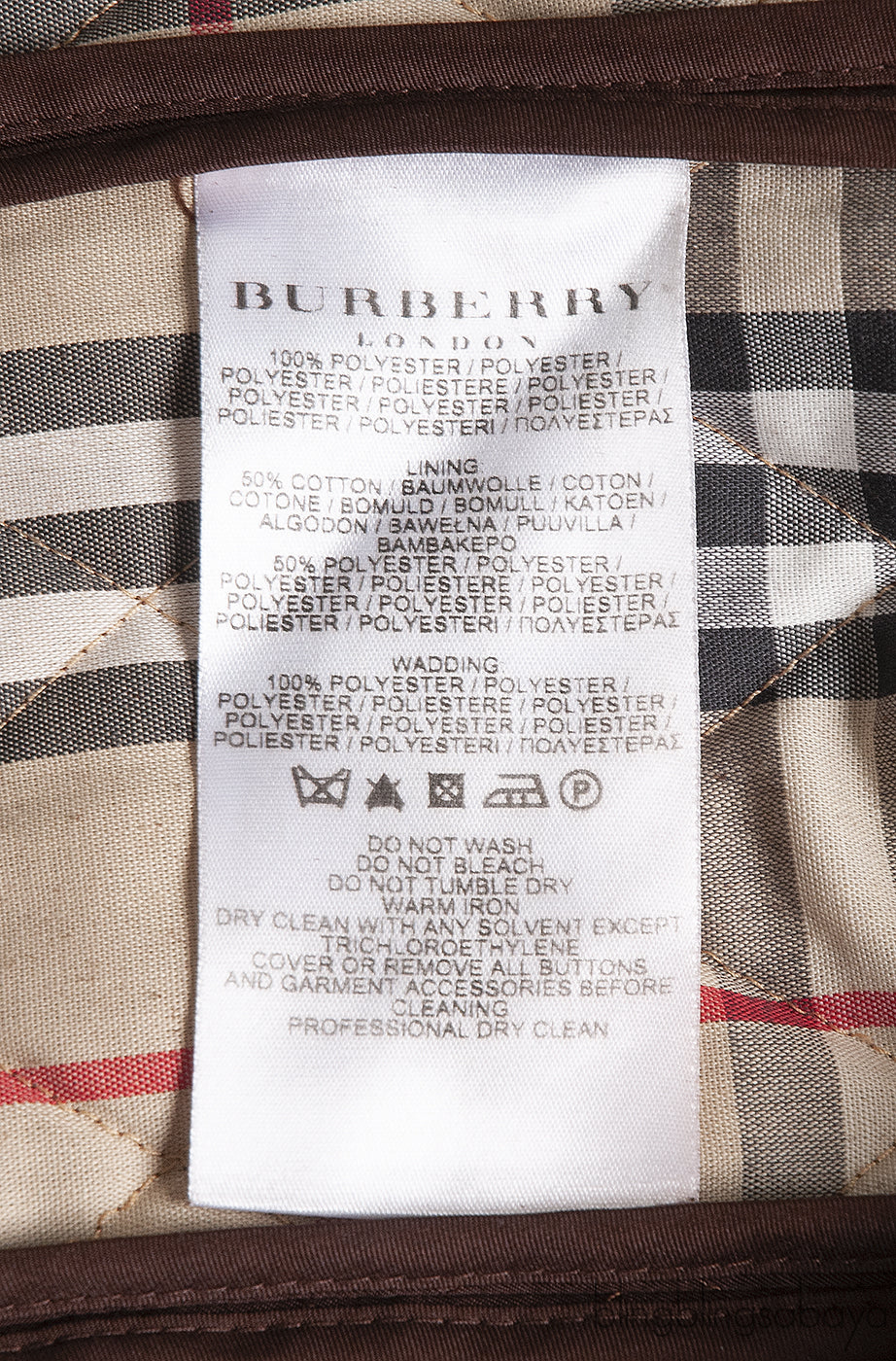Burberry Brown Quilted Coat