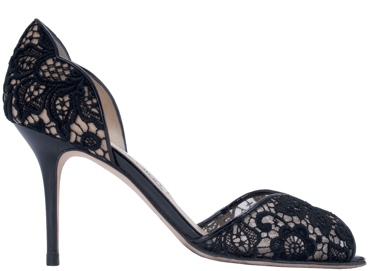 Jimmy Choo Black Flair Peep Sandals