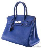 Birkin 30 Blue Electric PHW